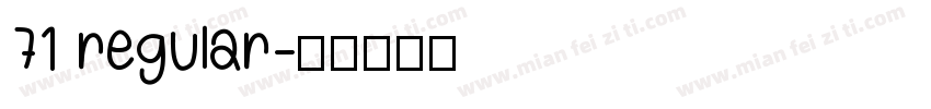 71 regular字体转换